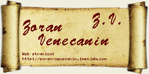 Zoran Venečanin vizit kartica